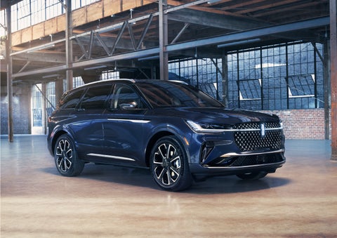 A 2024 Lincoln Nautilus® SUV is parked in an industrial space. | Apple Lincoln Apple Valley in Apple Valley MN