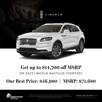 Up to $14,700 off MSRP on 2023 Lincoln Nautilus