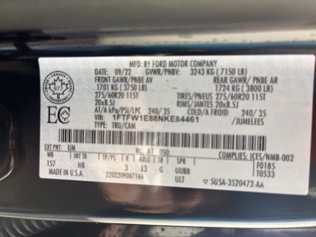 2022 Ford F-150 Lariat