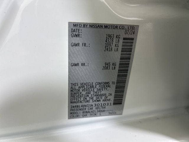 2025 Nissan Altima 2.5 SV