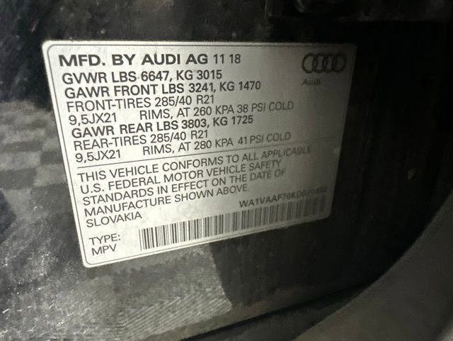 2019 Audi Q7 55 Prestige quattro