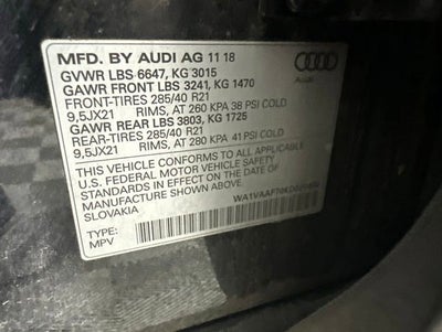 2019 Audi Q7 55 Prestige quattro