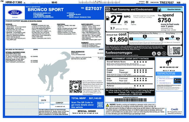 2026 Ford Bronco Sport Outer Banks