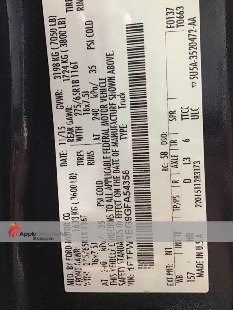 2016 Ford F-150 Lariat Nav