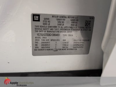 2016 GMC Canyon SLE1