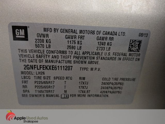 2014 Chevrolet Equinox LT 1LT