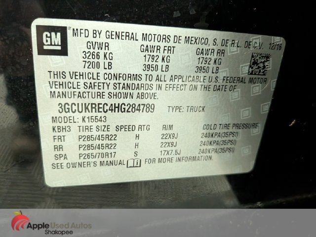 2017 Chevrolet Silverado 1500 LT LT2