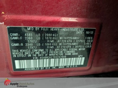 2013 Subaru Outback 2.5i Limited