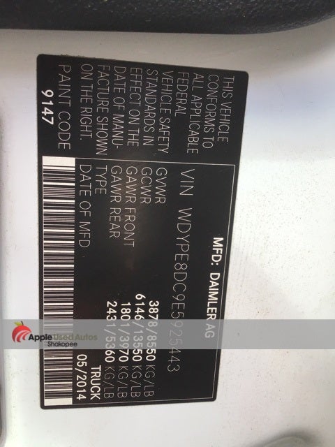 2014 Freightliner Sprinter 2500 High Roof