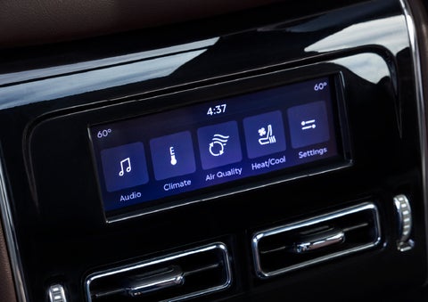 Driver controls like music, temperature, air quality, settings, and heat/cool seats are shown. | Apple Lincoln Apple Valley in Apple Valley MN