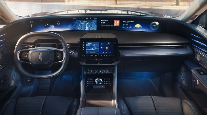 A large panoramic display is shown on the dashboard of a 2026 Lincoln Nautilus® SUV | Apple Lincoln Apple Valley in Apple Valley MN
