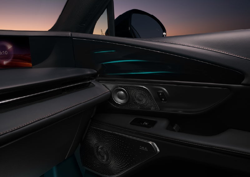 Selectable ambient lighting glows in the passenger door panel. | Apple Lincoln Apple Valley in Apple Valley MN