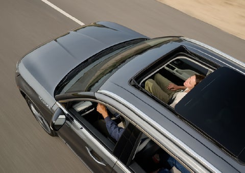 The available panoramic Vista Roof® of a 2027 Lincoln Aviator® SUV is open. | Apple Lincoln Apple Valley in Apple Valley MN
