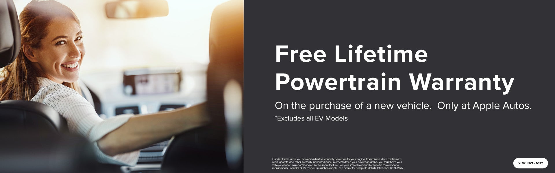 Free Lifetime Powertrain Warranty