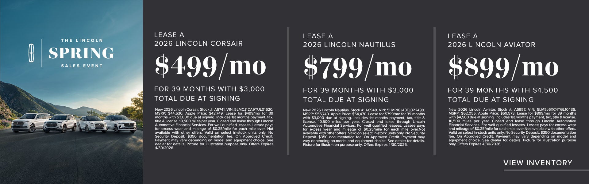 Lincoln Lease Offers